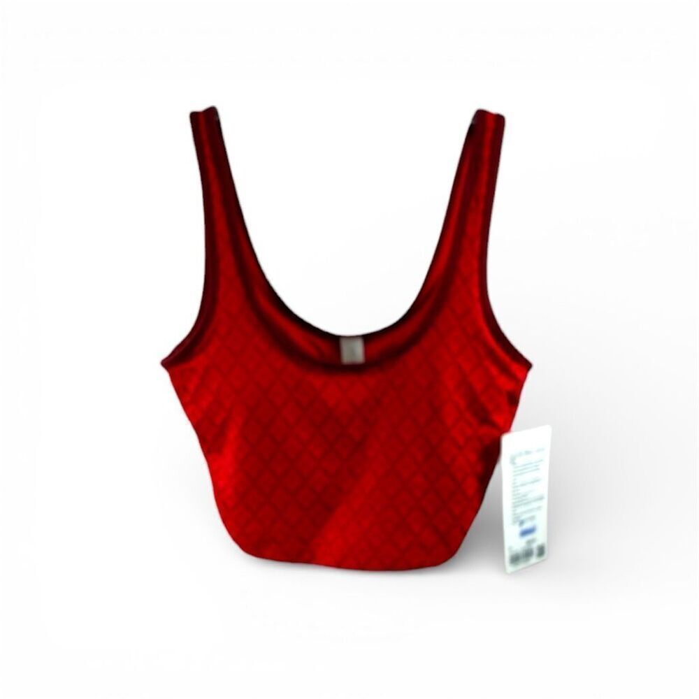 Lululemon NWT Textured Mesh Tennis Tank in Red Size S